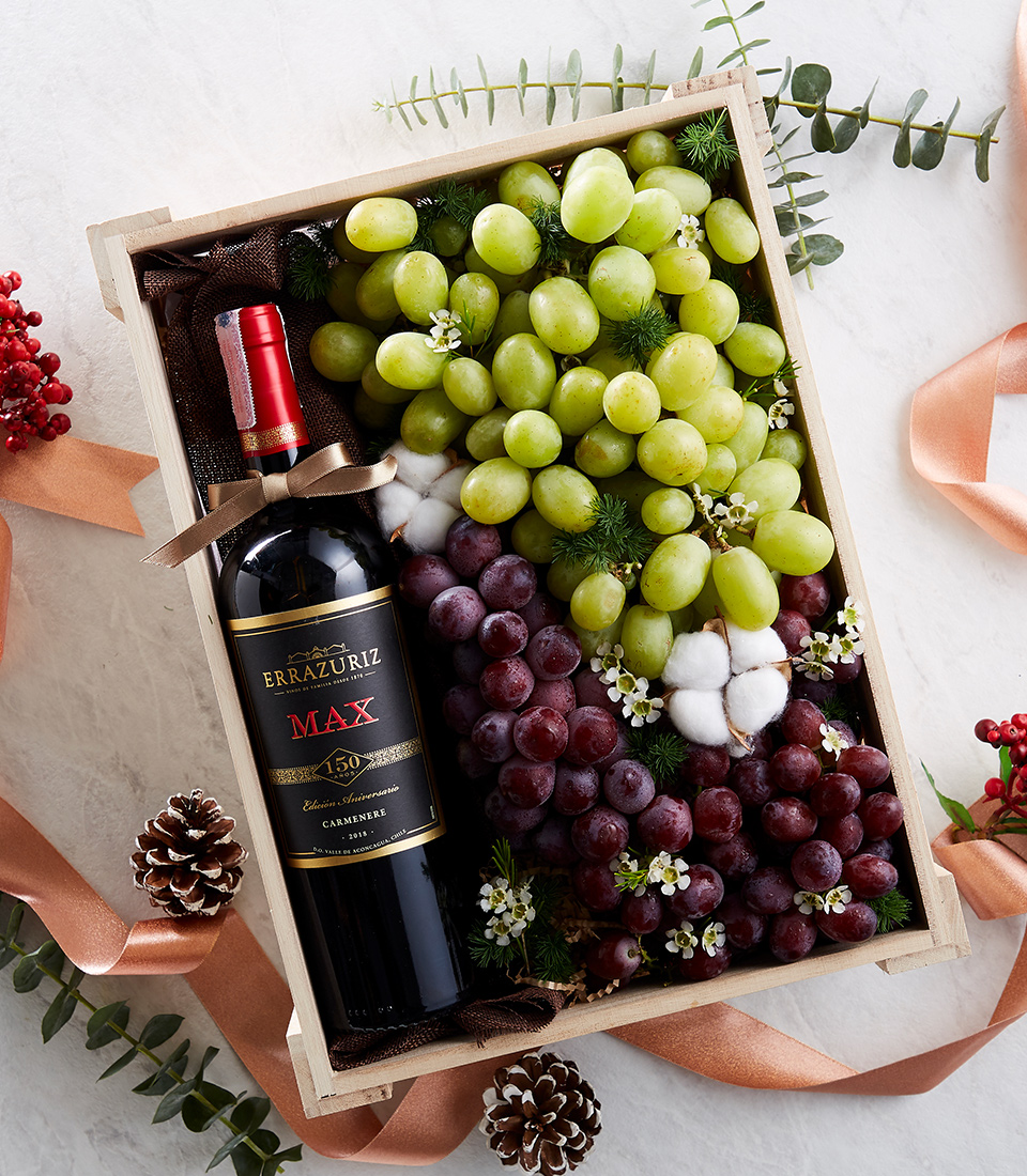 Classic Wine & Super fresh Grape Gift Box