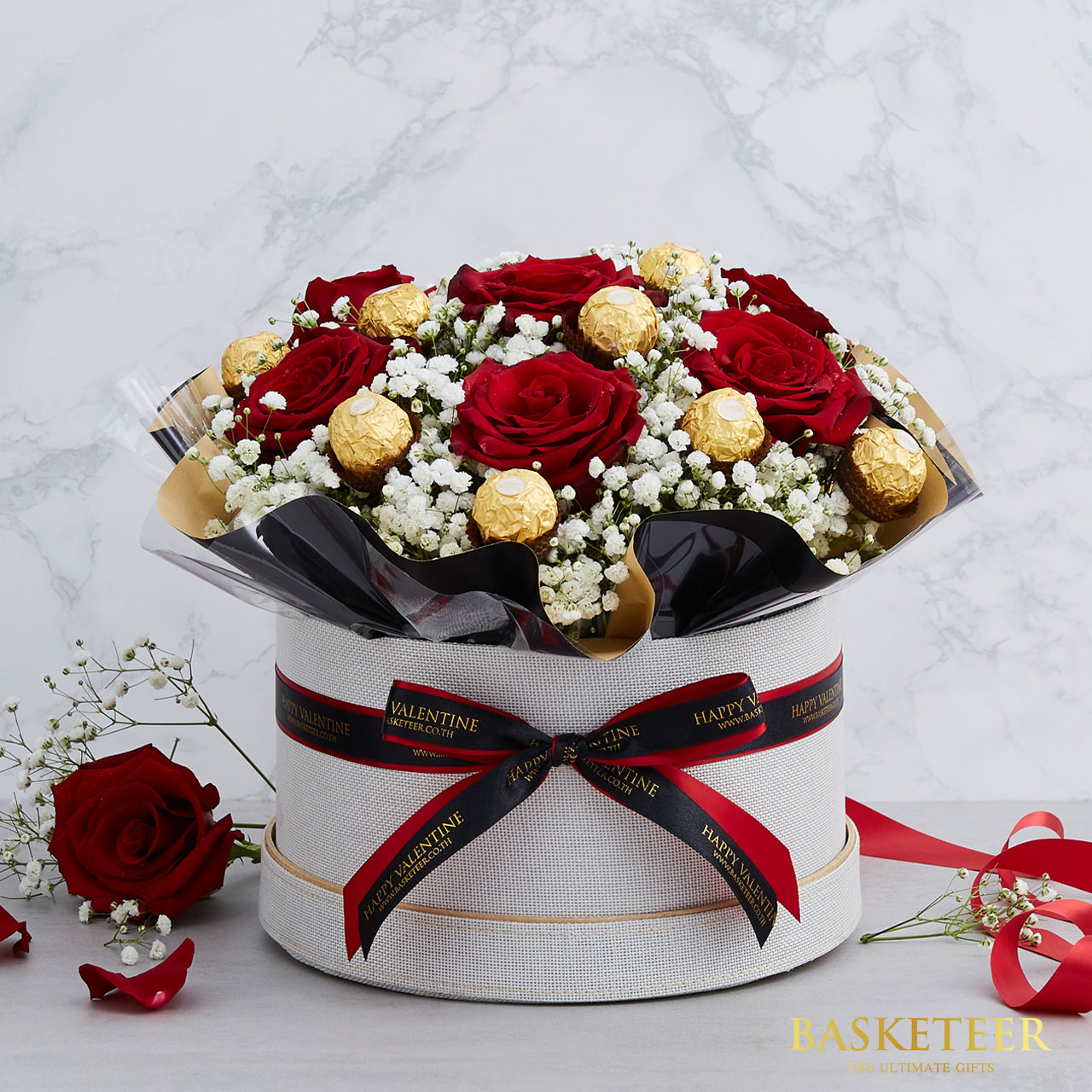 Ferrero Rocher With Rose Gift Box