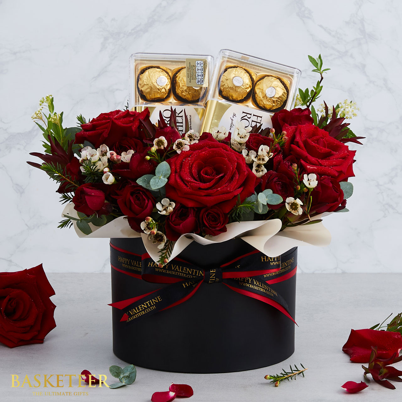 Ferrero Rocher With Rose Gift Box
