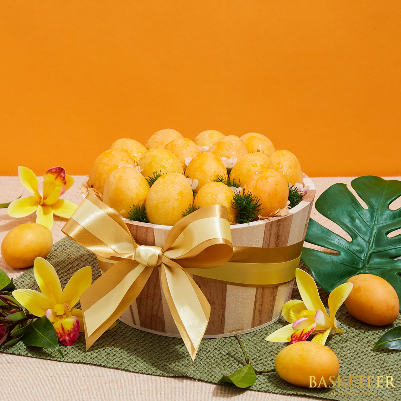 Sweet Yellow Marian Plum Fruit Basket