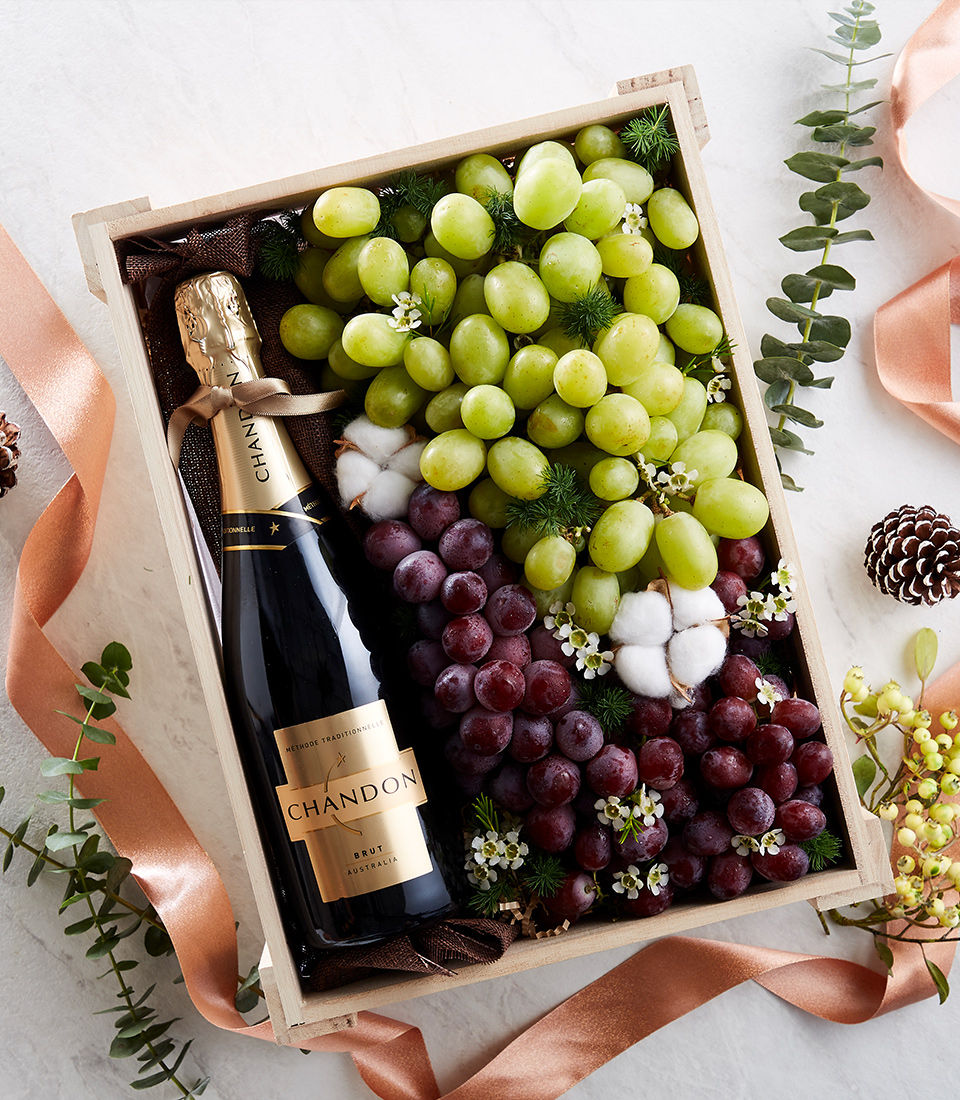 Deluxe Sparkling Wine & Super Fresh Grape Gift Box