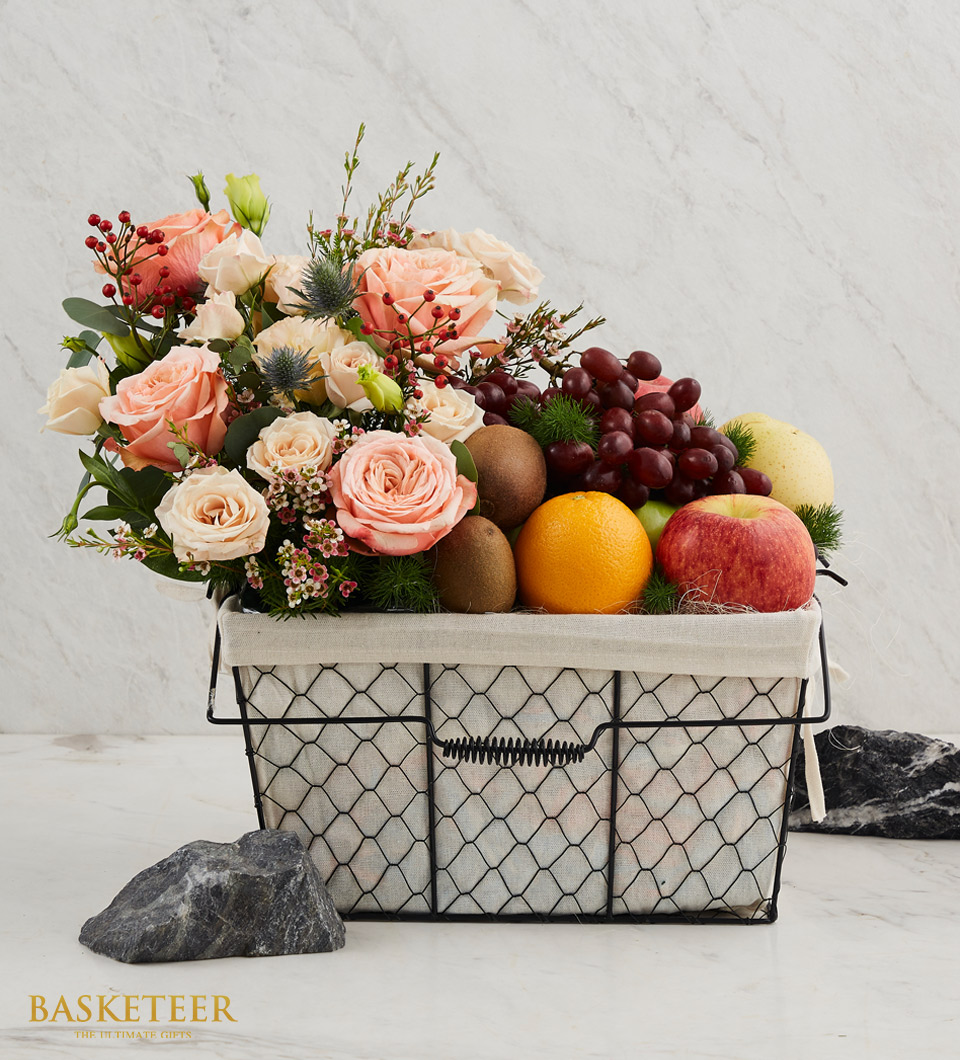Mixed Fruit & Flower Basket