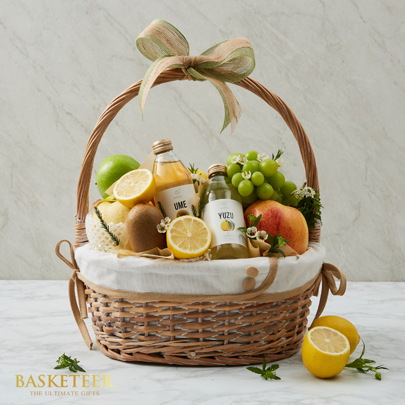 Fresh Fruit & Healthy Drink Basket