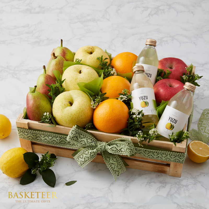 Mixed Fruit & Healthy Drink Basket