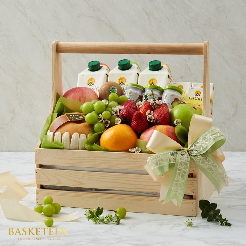 Doi Kham Drink Basket & Fresh Fruit Basket