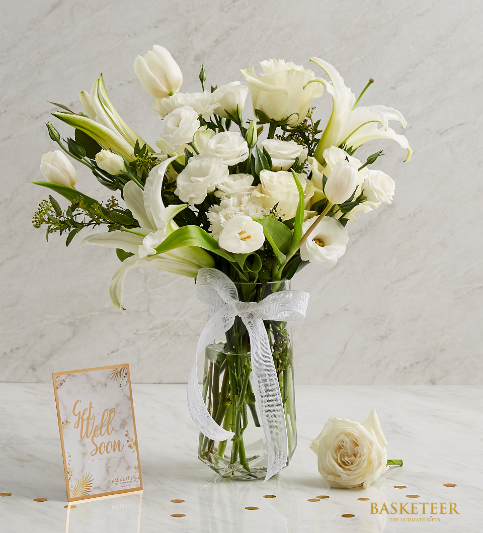 White Flowers In Vase