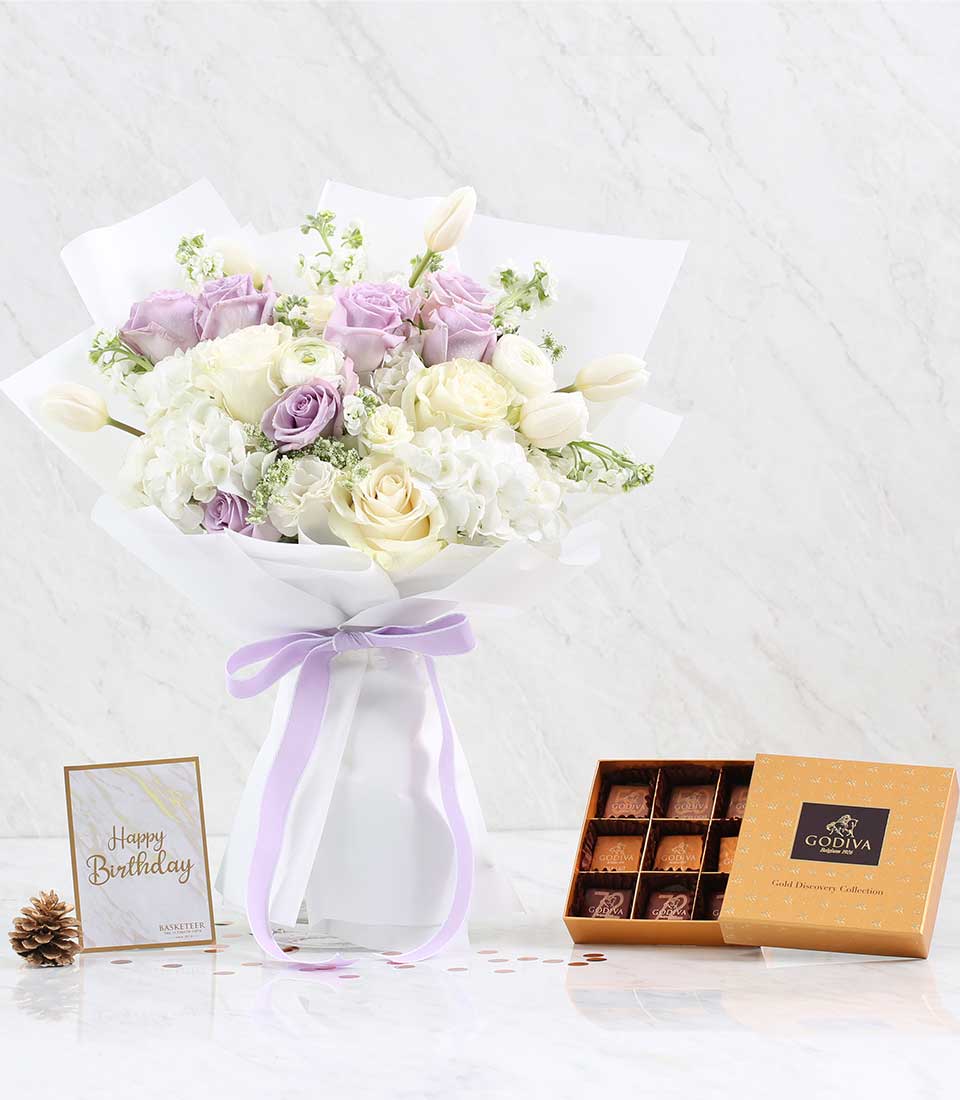 Chocolate & Flower Bouquet Set