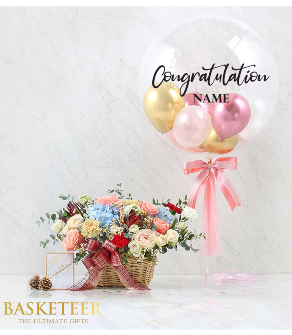 Bring joy with our Bright Flowers Balloon Gift Combo Set, a delightful surprise for any occasion.