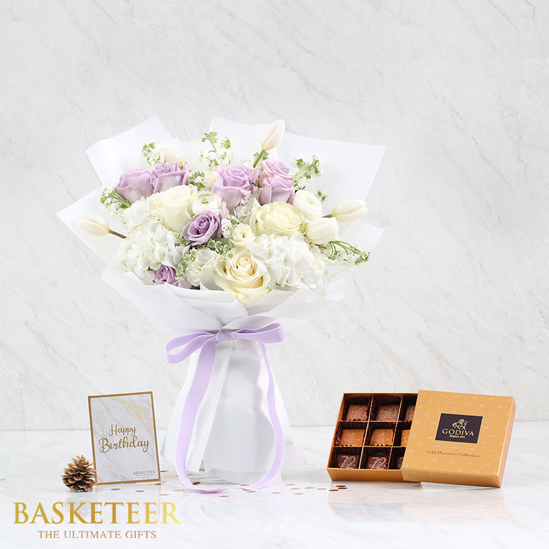 Combo Set (Chocolate And Flower Bouquet)