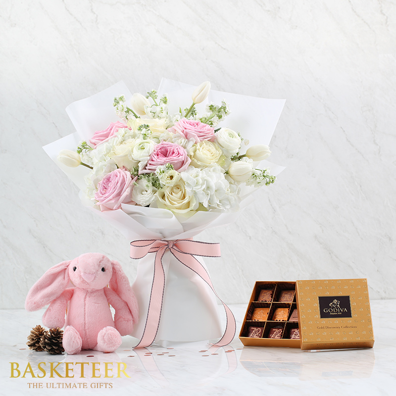 Combo Set (Chocolate, A Doll And Flower Bouquet)