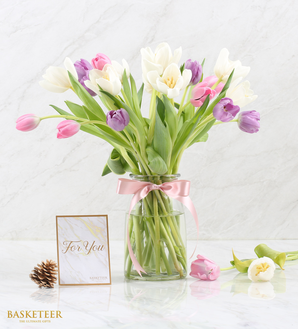 Fresh Love Infusion Tulips In Vase