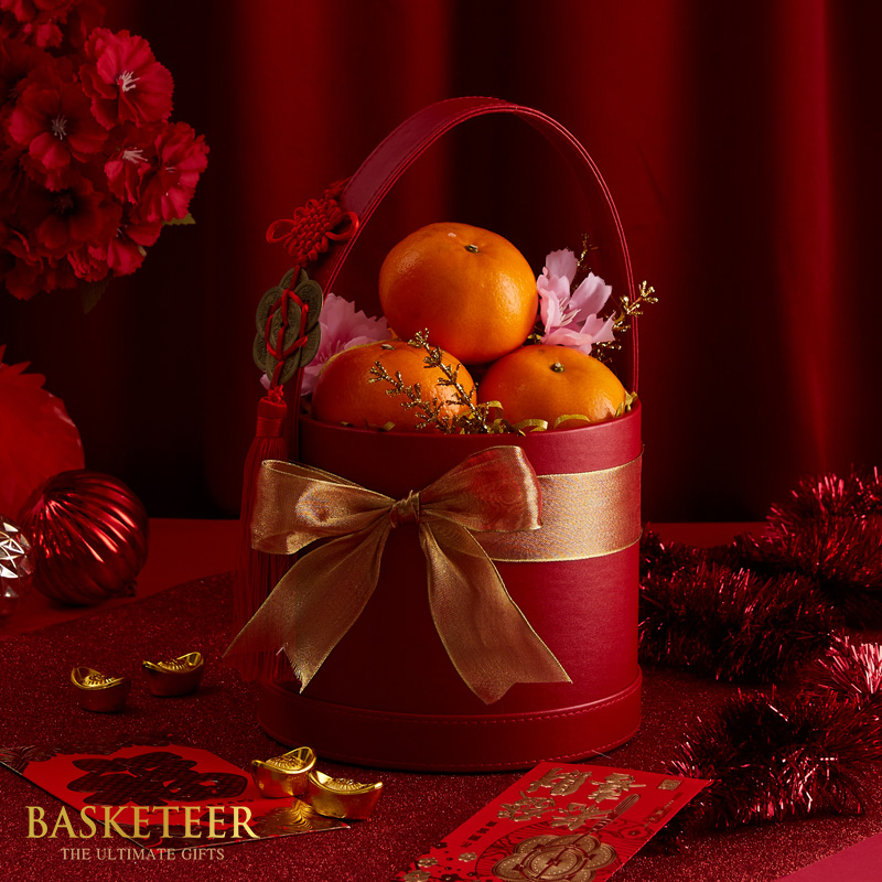 Mandarin Orange Gift Chinese New Year In The Red Box