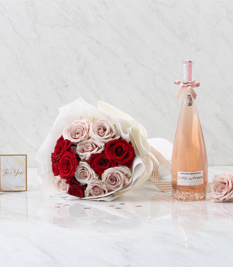 Romantic Blooms & Rosé Symphony Gift