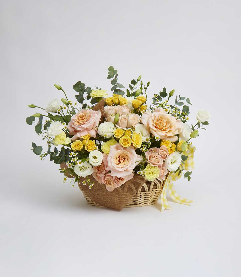 Blissful Petal Harmony Flowers In Basket