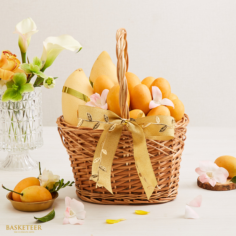 Sweet Yellow Marian Plum And Mango Basket