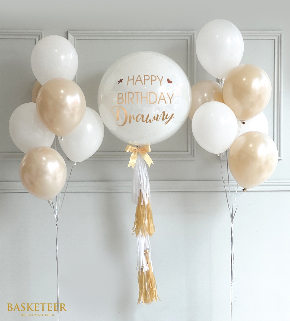 Balloons Color White and Cream Set