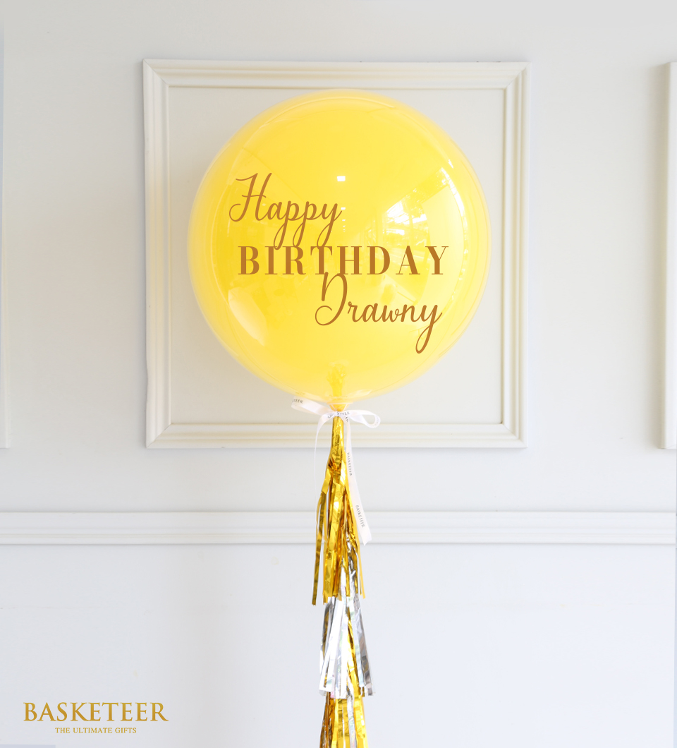 Yellow Birthday Balloon Gift