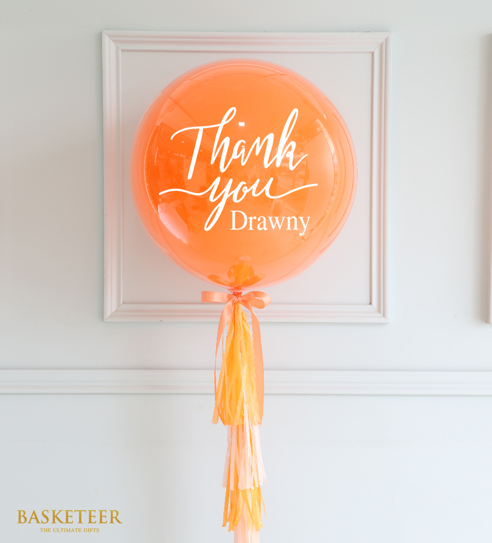 Single Orange Balloon Gift