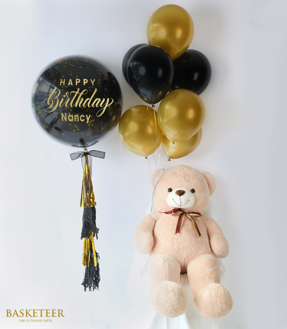 Balloon & Teddy Bear Gifts Set