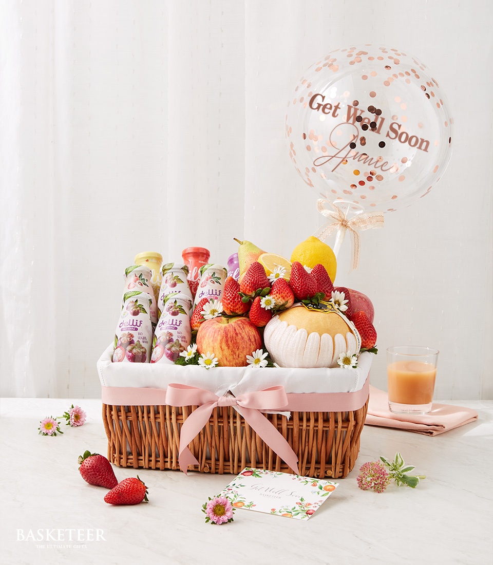 Fruit Basket With Balloon
