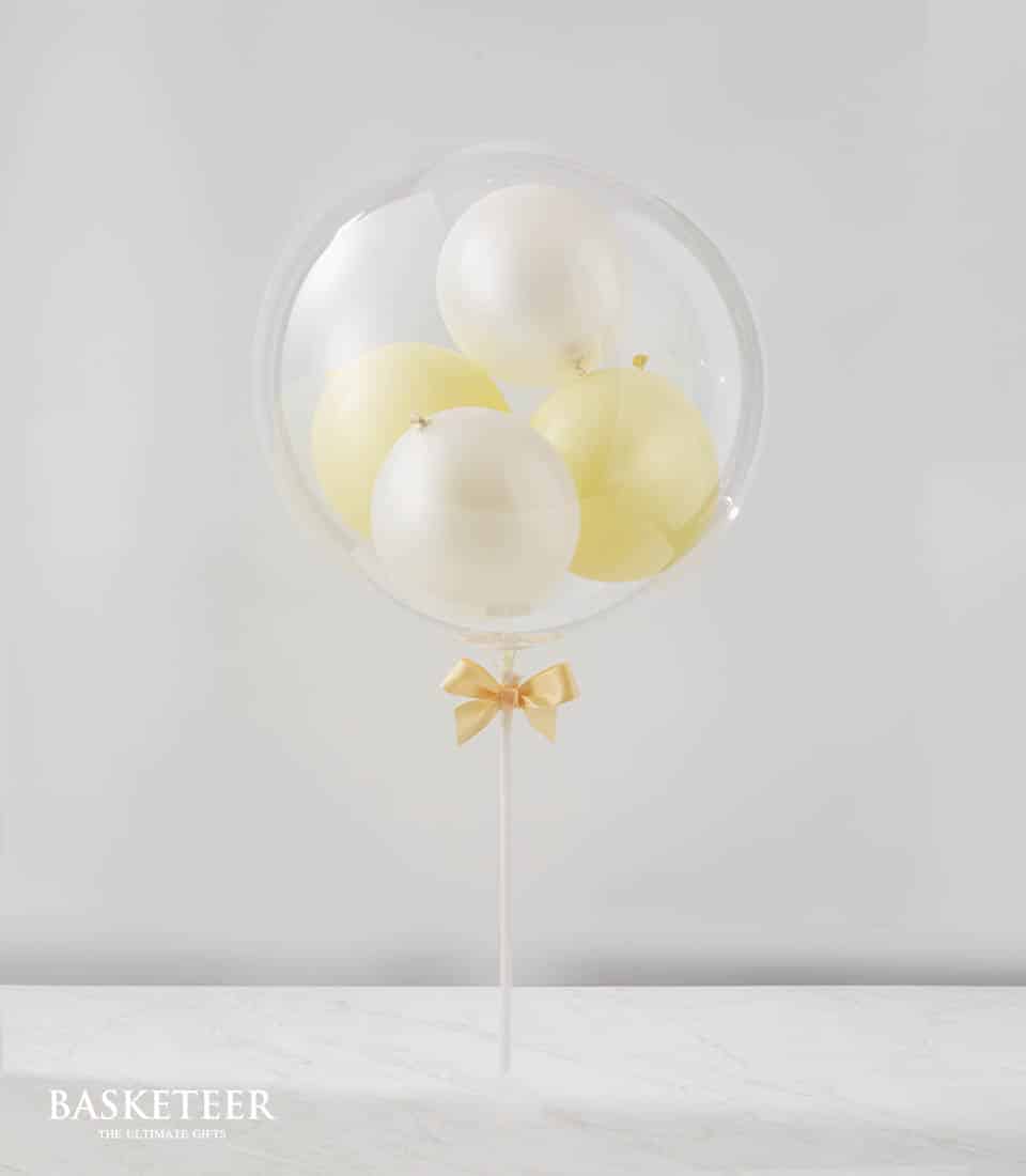 White And Yellow Balloon Single Gift