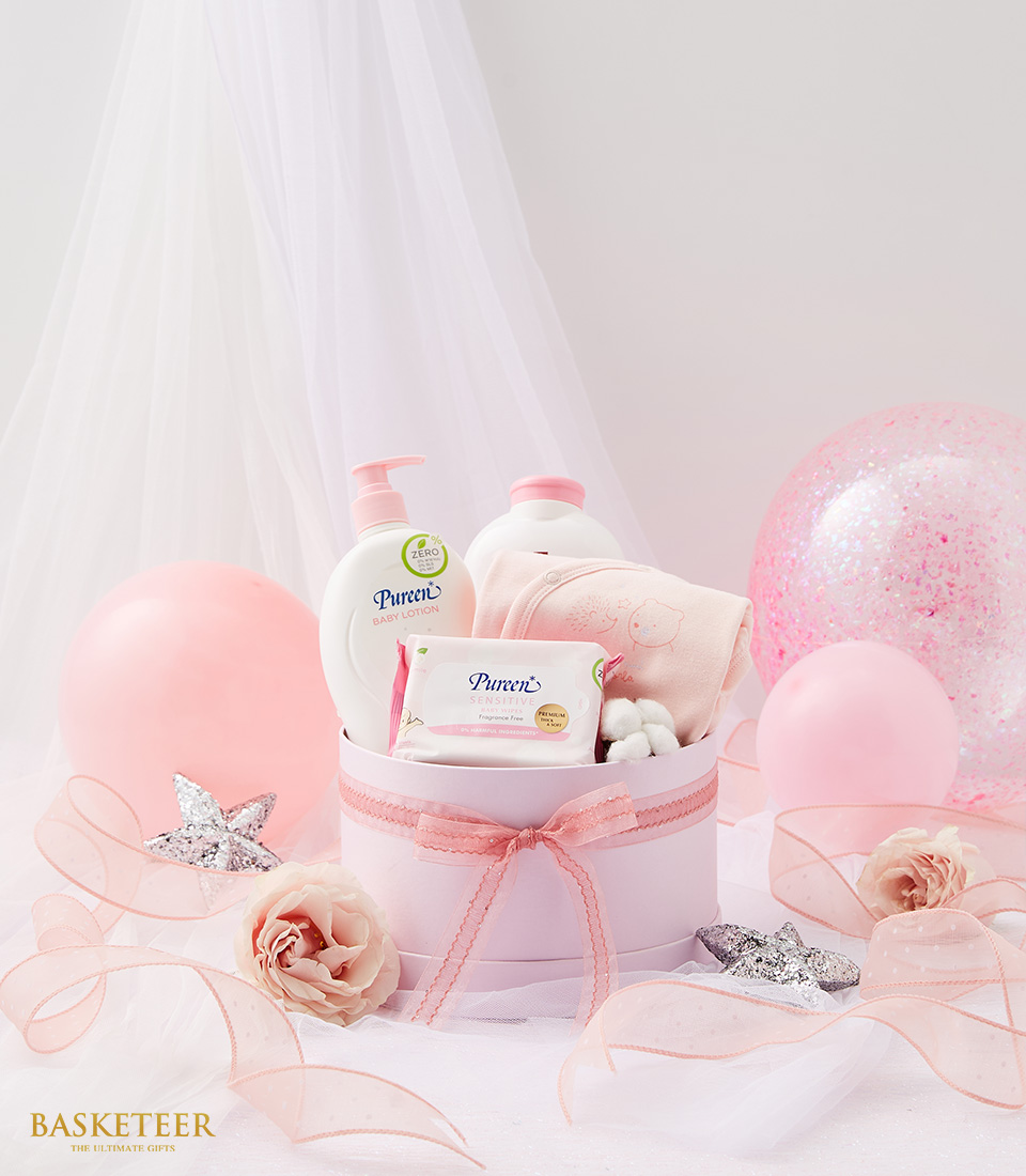 Sweet Pink Newborn Baby Gift Box Set