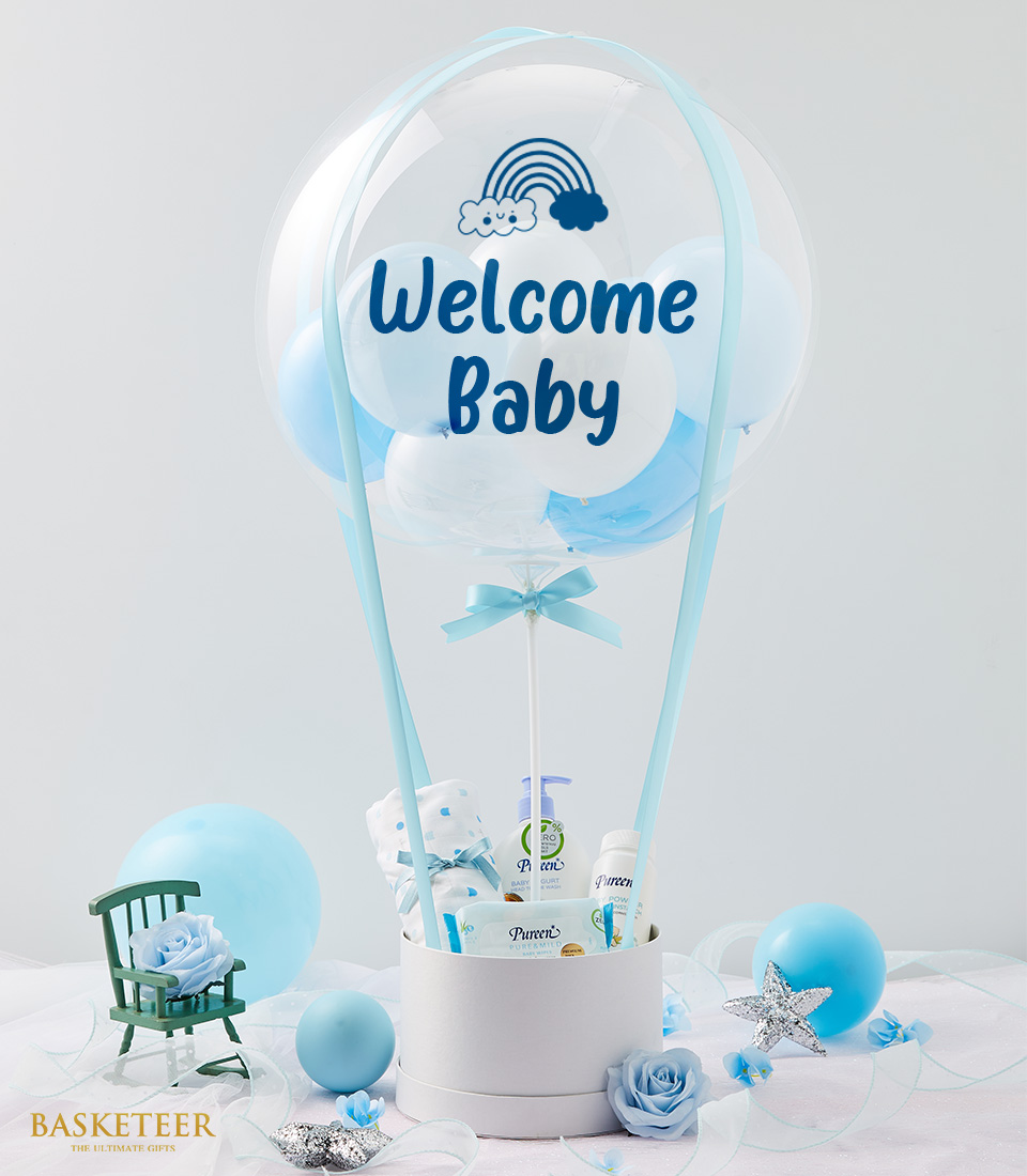 Welcome Baby Balloon Gift Box Set