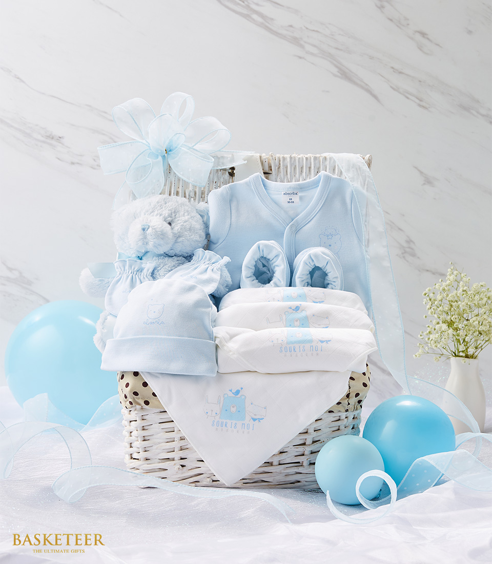 Lovely Soft Blue Newborn Baby Gift Set