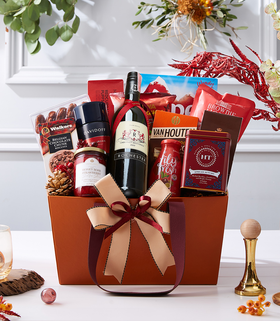 Wine and Snack Edition Gift Basket