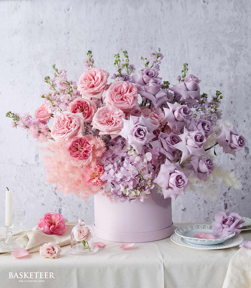 Luxury Purple Lilac and Hydrangea Box
