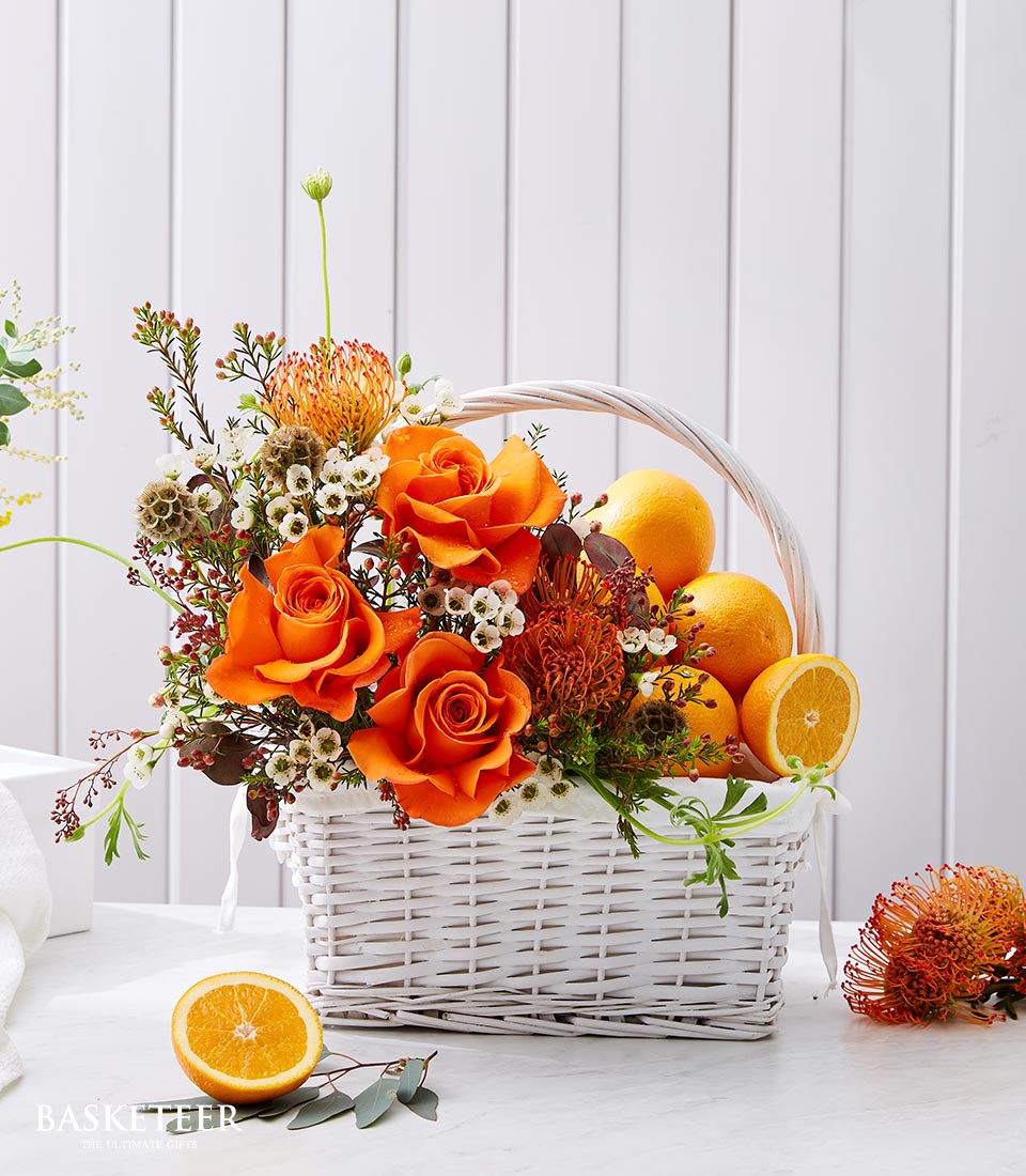 Premium Orange Harvest Basket