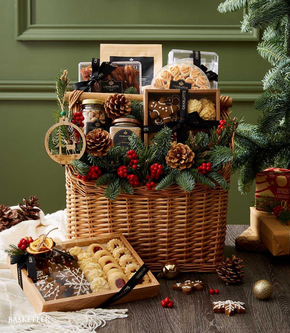 Opulent Christmas Desserts Selection Gift Basket