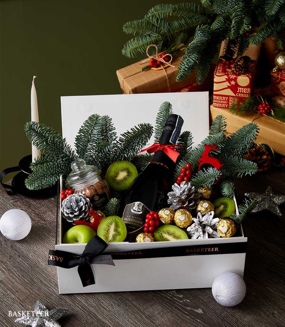 Wines and Orchard Bounty for Christmas Gift