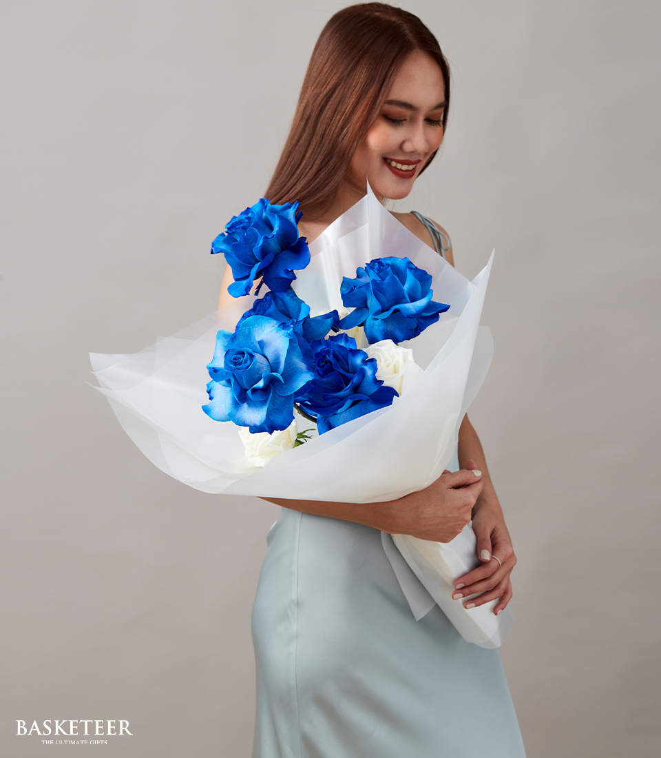 Love in Blue Roses Bouquet