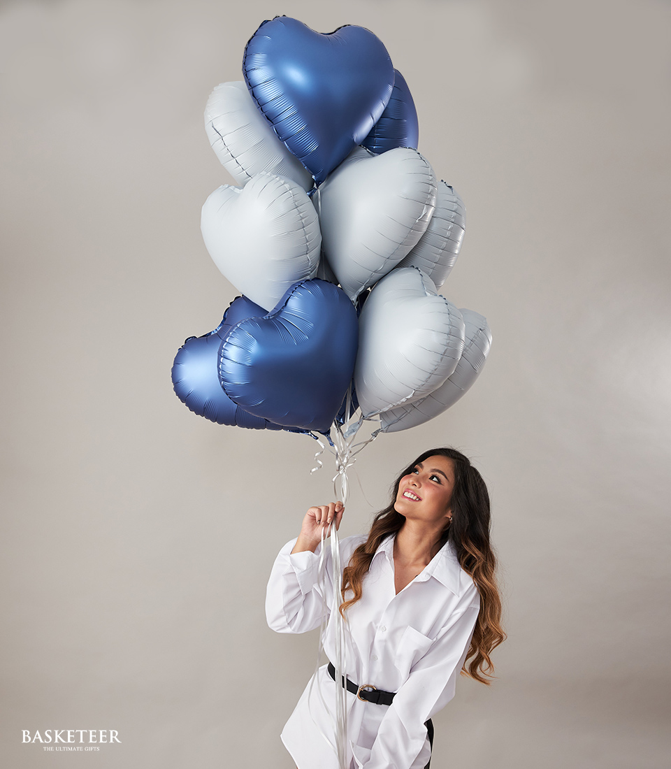Love in Blue Balloons Set