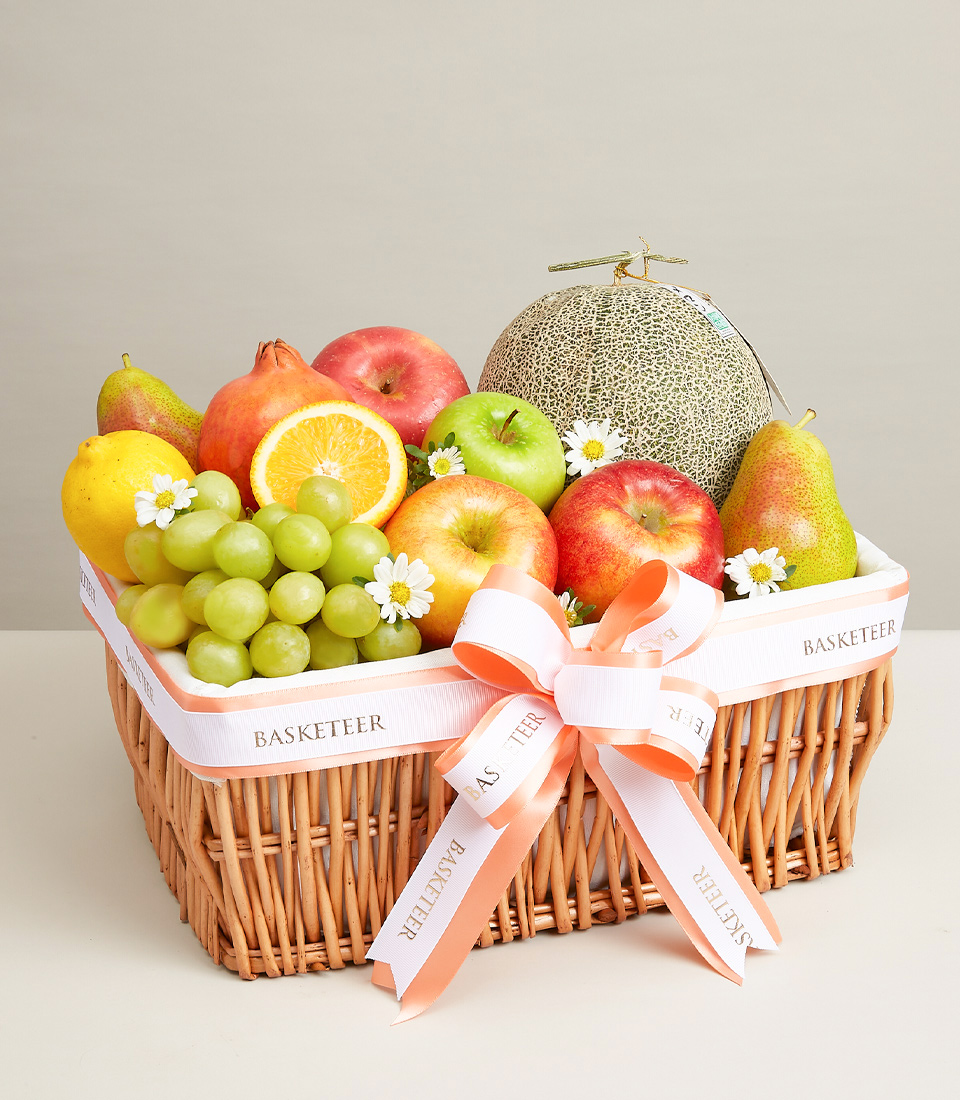 Deluxe Peachy Fruit Basket