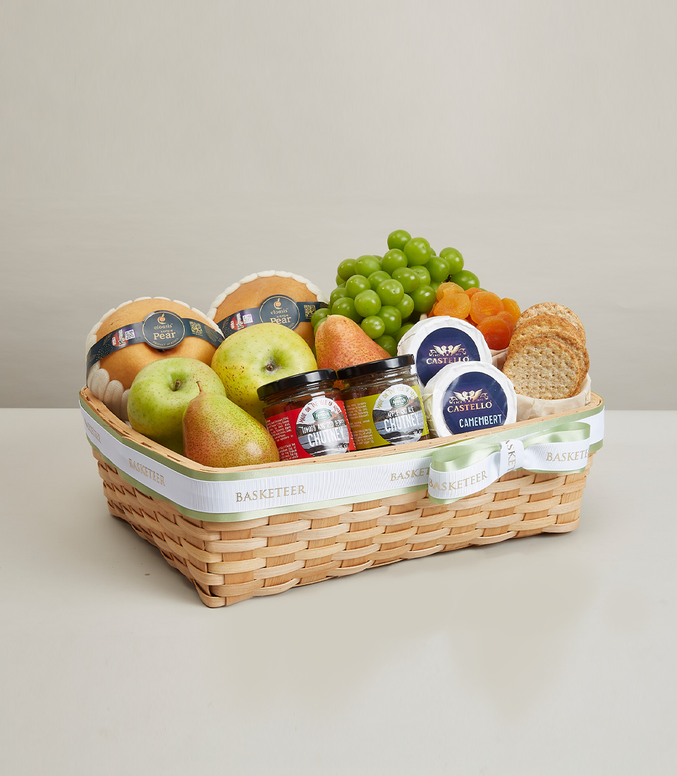 Premium Fruit & Cheeses Gift Baskets