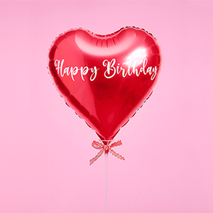 Red Heart Birthday Balloon