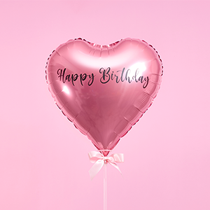 Pink Heart  Birthday Balloon Air