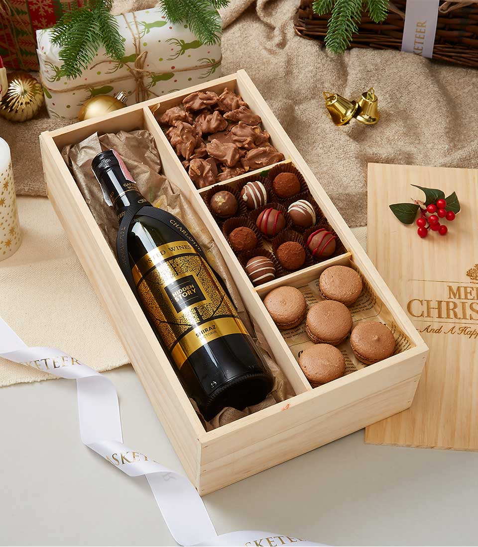 Hidden Story Shiraz Wine With Sweets Box