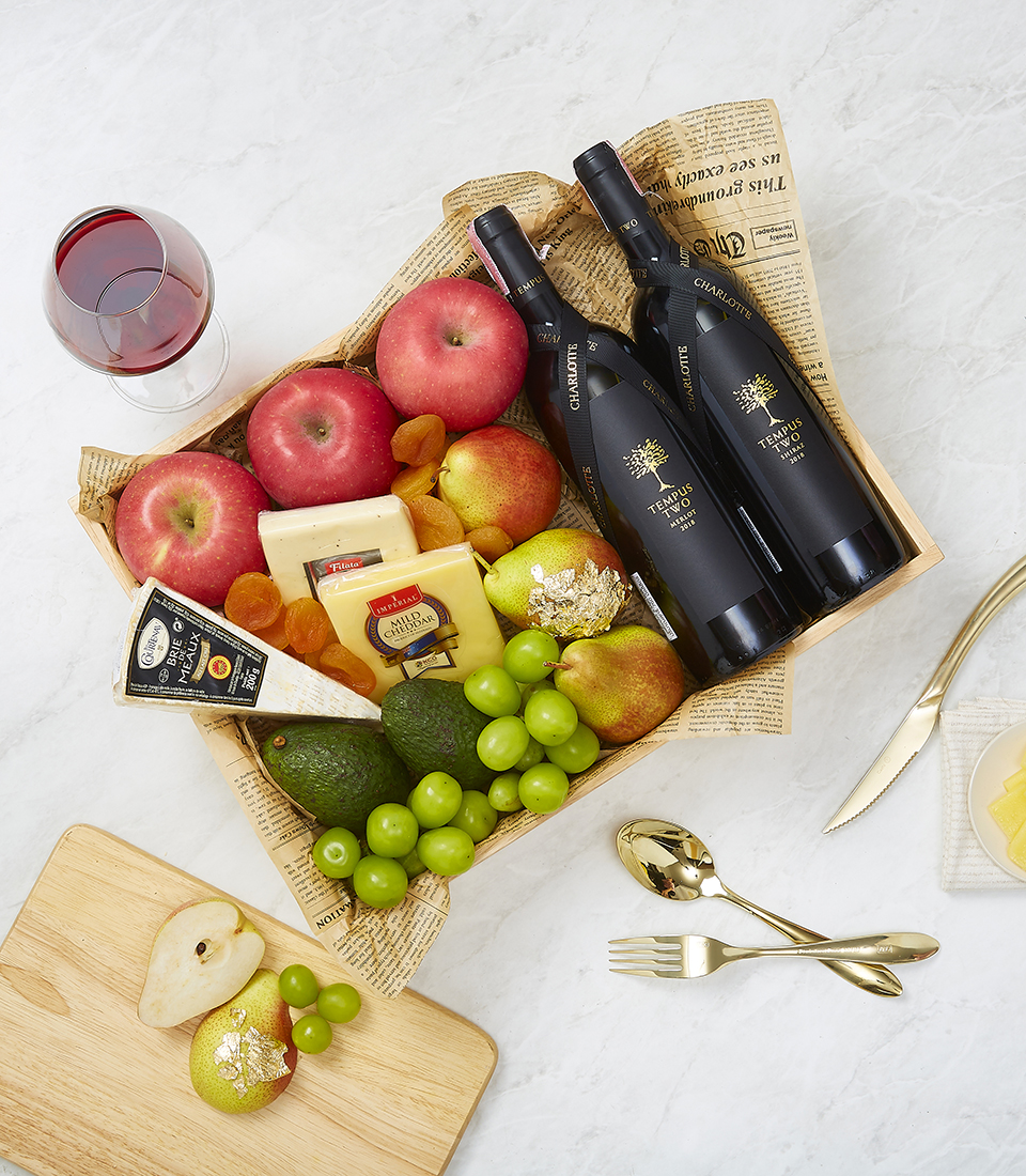 Indulge in a luxurious wine and gourmet experience with our Wine Lover's Gourmet Pairing Gift Wood Box. Featuring a selection of exquisite wines expertly paired with artisanal treats, all presented in a stylish wooden box. Perfect for wine connoisseurs and food enthusiasts. Order now and elevate your gifting game!