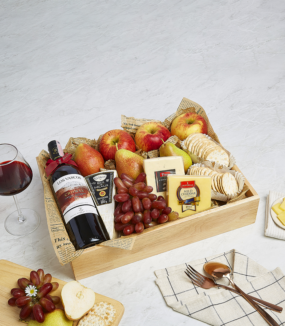 Wine With Cheese And Fruit Blissful Collection