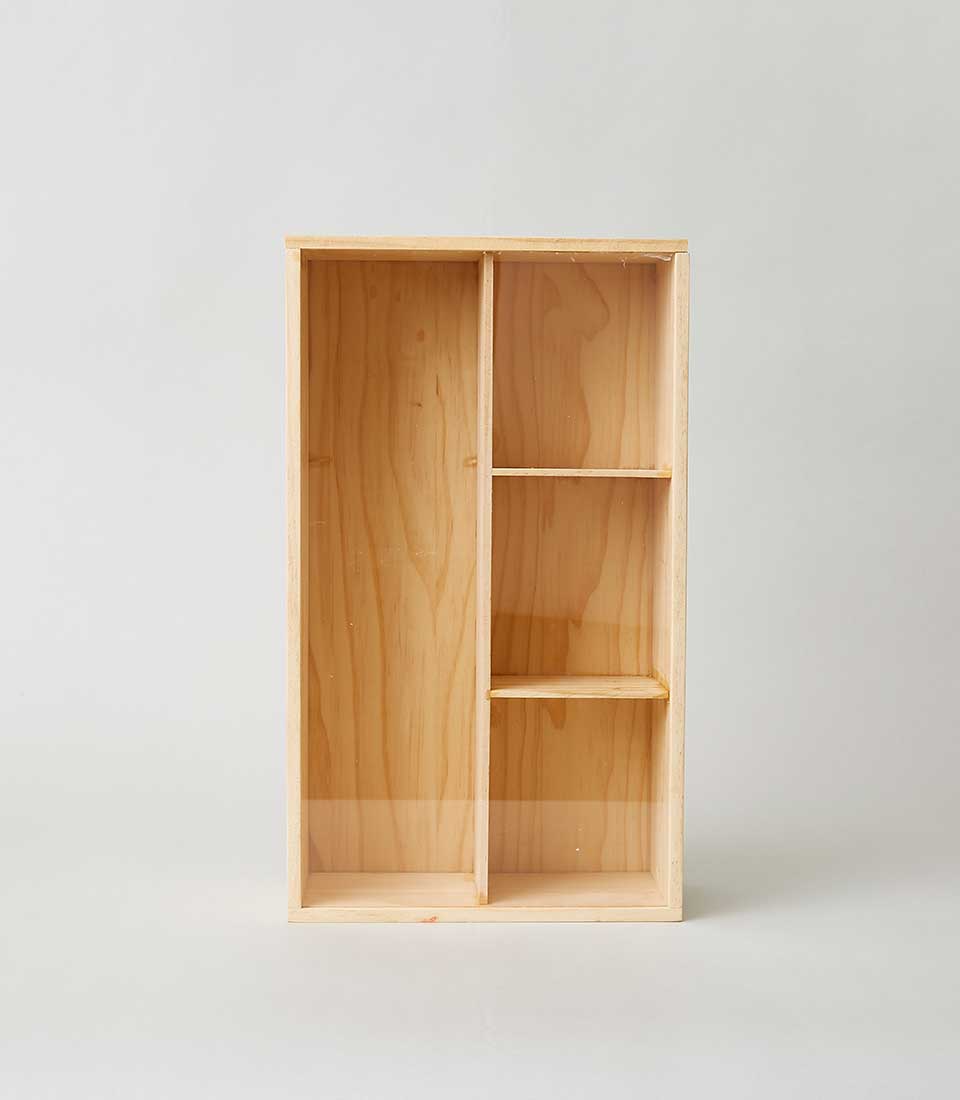 Single Wine Box With Three Space – Wood Lid