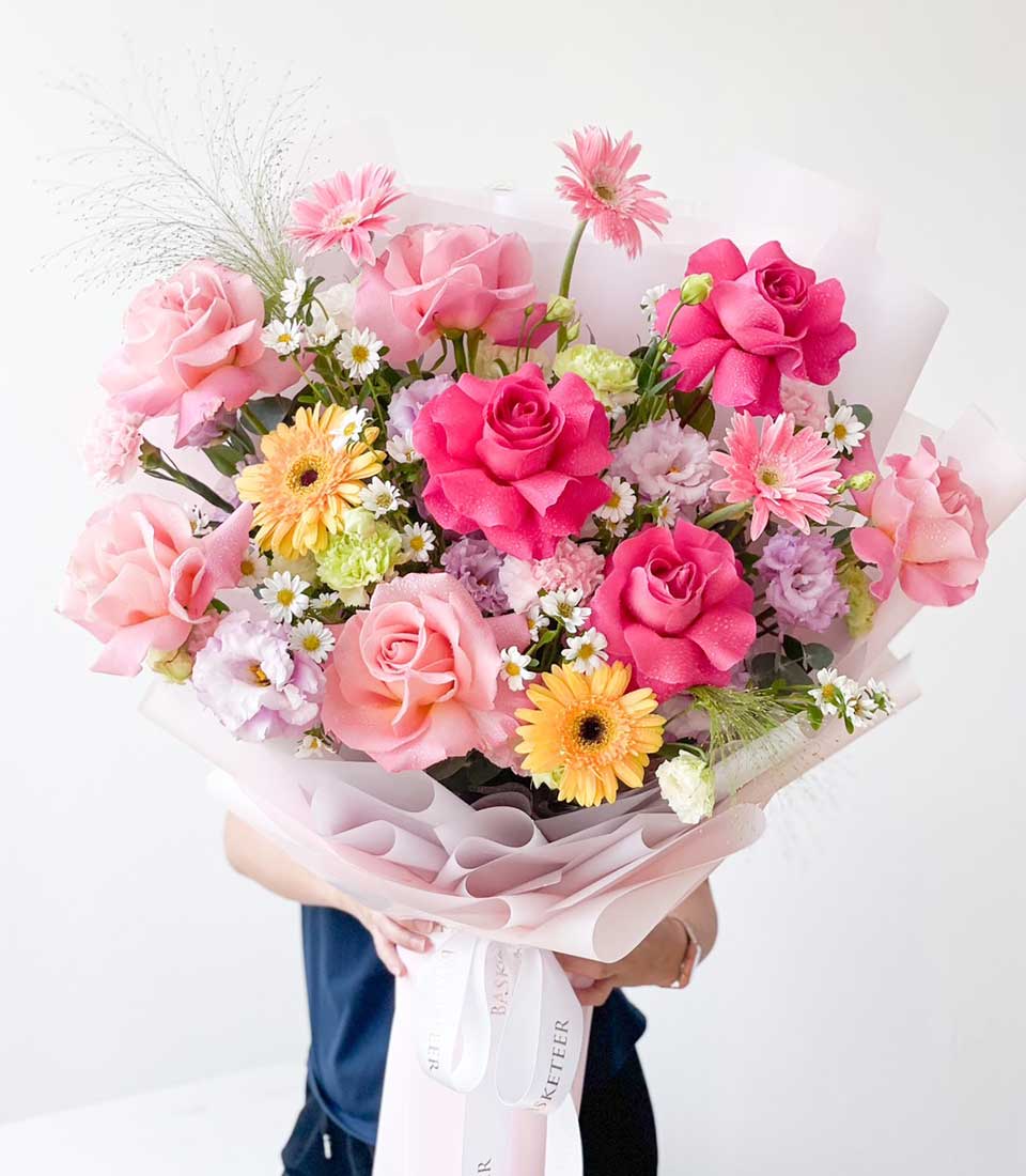 Blushing Love Blossoms Flowers Bouquet