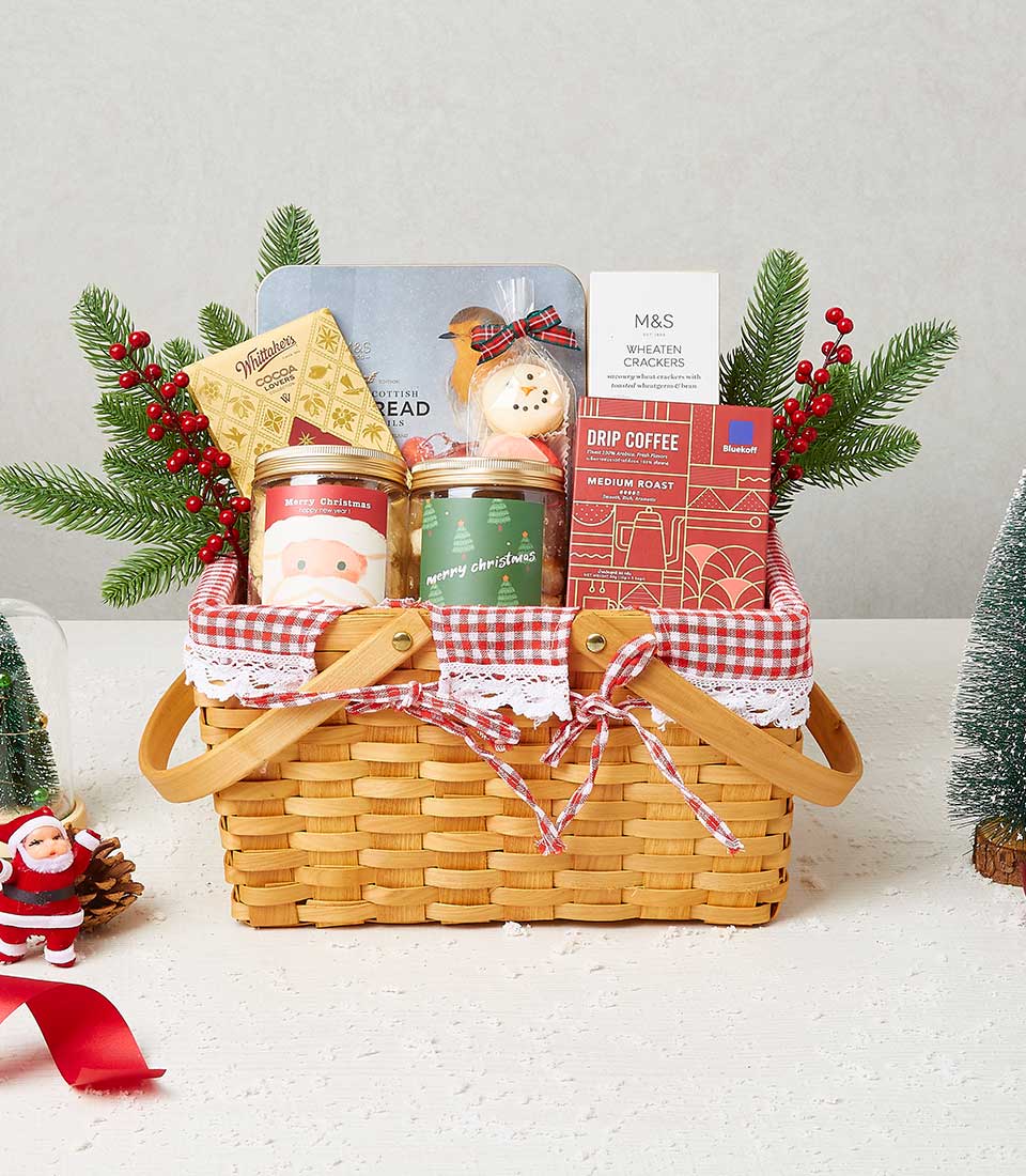 Christmas Delicious Sweets and Snacks Gift Basket