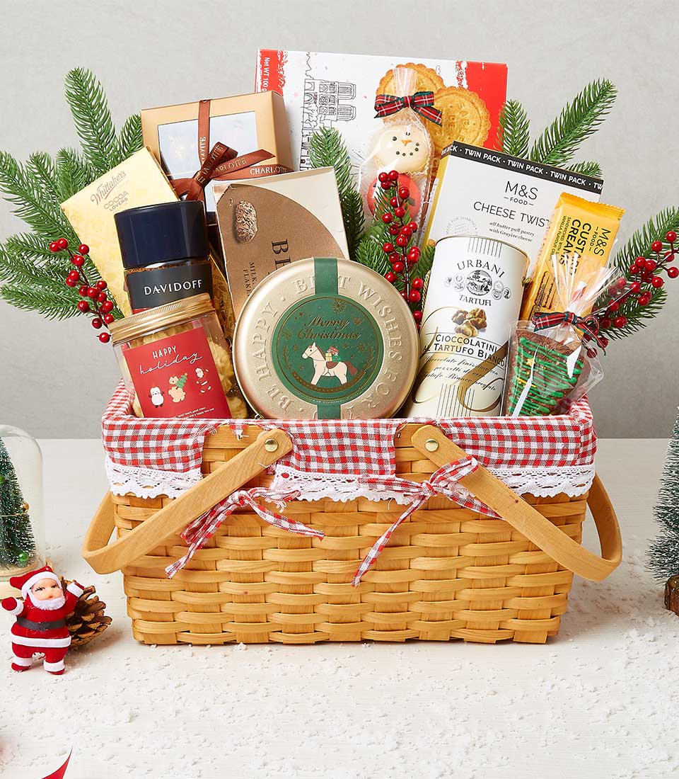 Christmas Delicious Sweets and Snacks Gift Basket