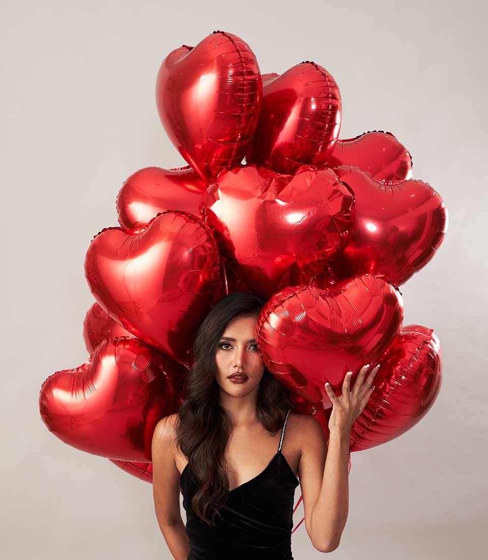 Red heart Balloon set