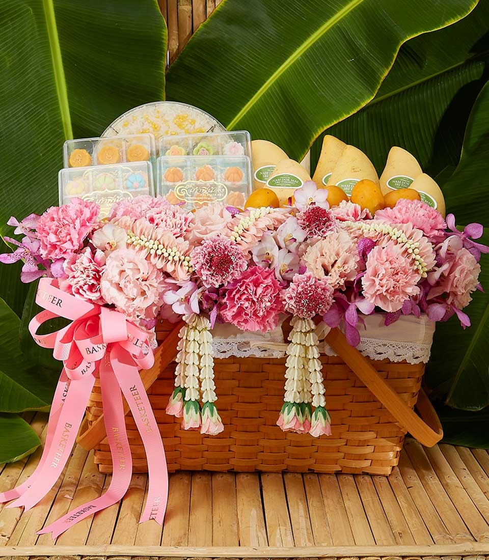 Thai Songkran Floral Basket