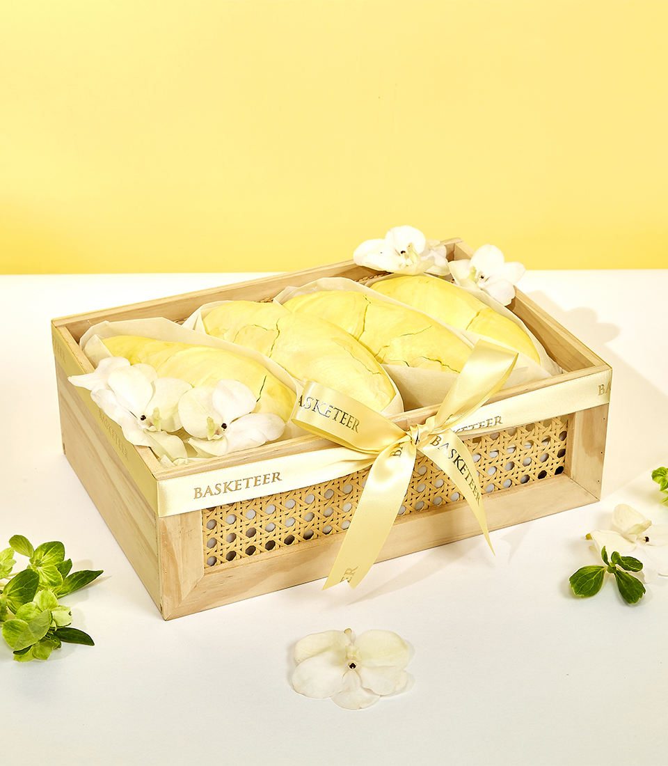 Experience the taste of Thailand with our premium Monthong Durian Basket, packed with delicious Thai summer fruits. Order now and enjoy the flavors of the season!