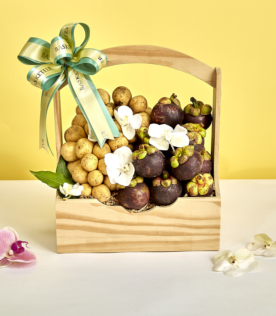 Treat yourself to the exotic flavors of Thailand with our Luscious Longkong Mangosteen Basket. Bursting with sweet longkongs and tangy mangosteens, this gift basket is the perfect way to enjoy the tastes of summer. Order now and indulge in tropical bliss!